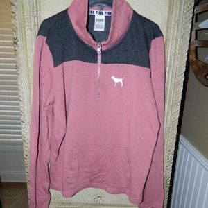 PINK Victoria's Secret Womens Pull Over Sweatshirt Size Large (FF-28)